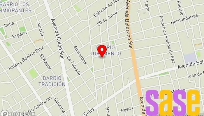 mapa de Radio Taxi Madre de Ciudades Servicio de taxis, Servicio de lanzadera en Santiago del Estero