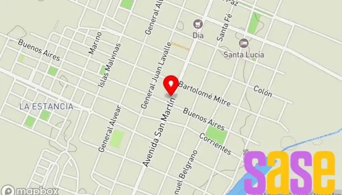 mapa de Radio Taxi Unidos. Servicio de transporte en W3440 Santa Lucía