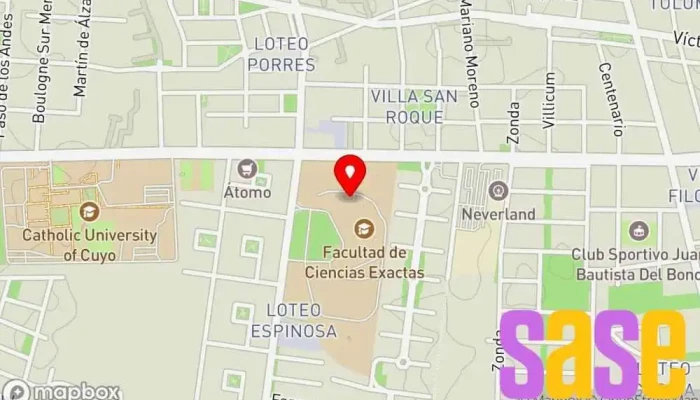 mapa de Radio Universidad UNSJ Emisora de radio en Rivadavia