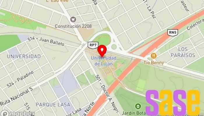 mapa de Radio UNLu Emisora de radio en Luján