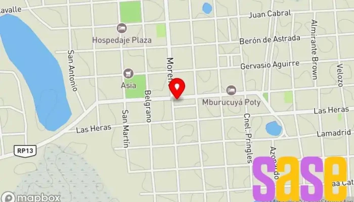 mapa de Radio Urbana 104.7 Mburucuyá Emisora de radio en General Rodriguez &
