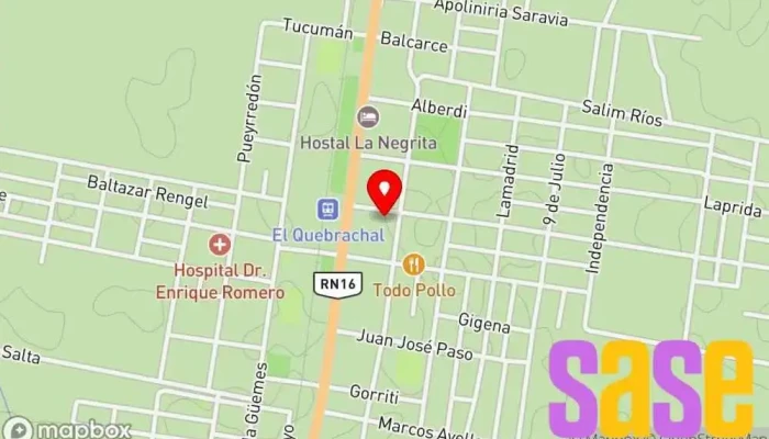 mapa de Sabrii musik Tienda de electrónica en El Quebrachal