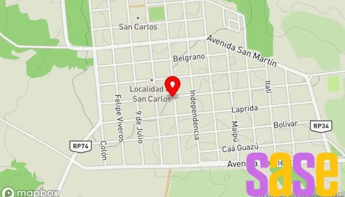 mapa de San Carlos FM 92.3 Emisora de radio en W3306 San Carlos