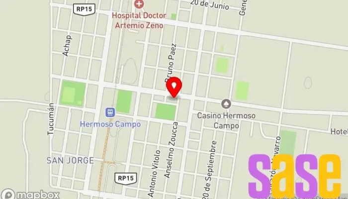 mapa de Sechep Serv Energeticos del Chaco Compañía eléctrica en Hermoso Campo