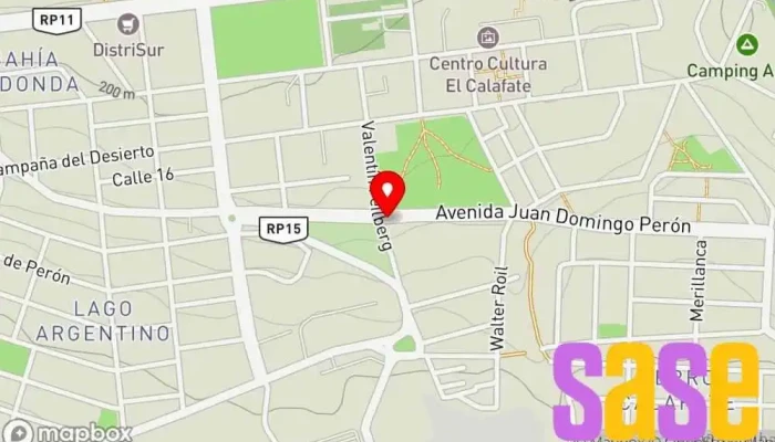 mapa de Servicios Publicos Guardia Energia E  en El Calafate