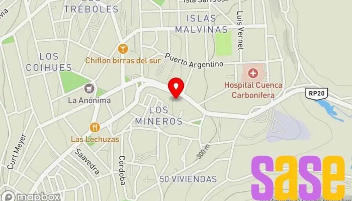 mapa de Servicios Publicos Sociedad Del Estado Compañía eléctrica en Río Turbio