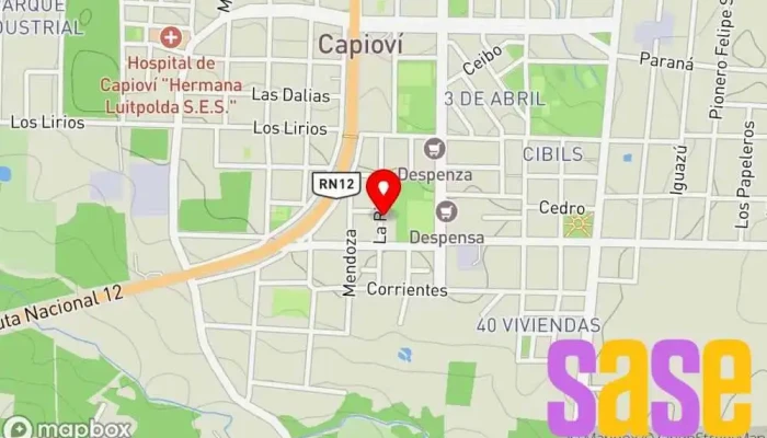 mapa de Suc. Cooperativa Luz y Fza. Ldor. Gral. San Martin Ltda. Compañía eléctrica en Capiovi