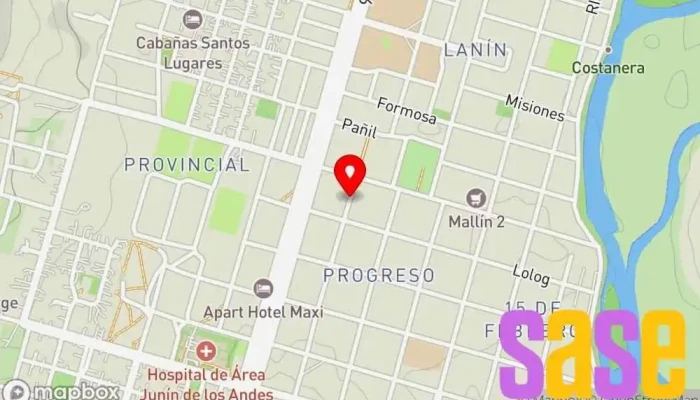 mapa de Taller automotor SEPU. Mecánica electrónica Taller de reparación de automóviles en Junín de los Andes
