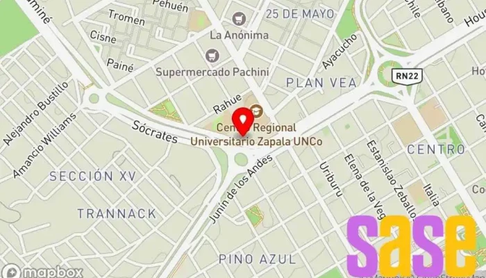 mapa de Tanque Compañía suministradora de agua en Zapala