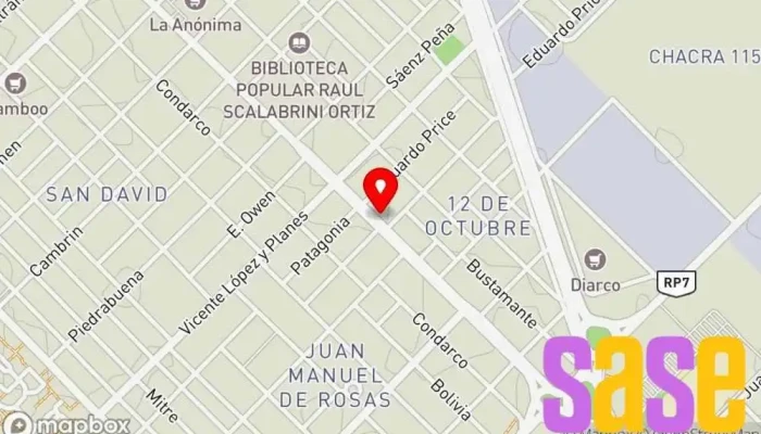 mapa de TecnoGastre Proveedor de servicios de Internet en Trelew