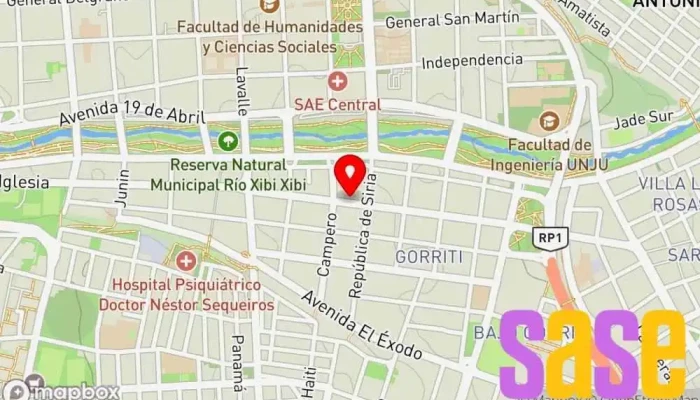 mapa de TELESUR Componentes Electrónicos Tienda de electrónica, Tienda de componentes electrónicos en San Salvador de Jujuy
