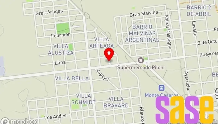 mapa de Urbana FM Emisora de radio en W3220 Monte Caseros