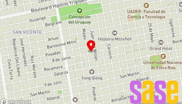 mapa de Urunet S.R.L. Proveedor de servicios de Internet en Concepción del Uruguay