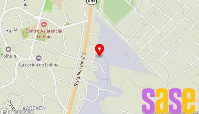 mapa de Usina Oficina de la Administración en Tolhuin